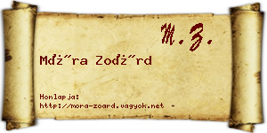 Móra Zoárd névjegykártya